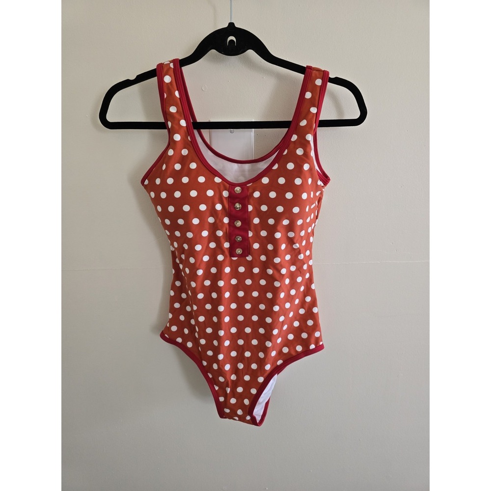NWOT Coral‎ Reef Swimsuit Polka Dot Medium